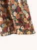 Gibsie Plus Size Vintage Floral Print Lg Jupes Femmes Printemps Eté Vacances Boho Taille Élastique A-ligne Jupes Femme Bas U0WY #