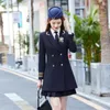 Femmes Blazer Dr Suit JK Preppy Style Lycéen Sted Bar Frt Bureau Uniforme Vêtements 431z #