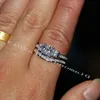 Bandringar Victoria Wieck Luxury Jewelry 10kt White Gold Filled Topaz Simated Diamond Princess Bridal For Women DFF09986256139 Drop de Dhnqs