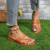 Slippers Sandalen Vrouwen Flats Casual Zomer Schoenen 2024 Mode Jurk Slippers Strand Bohemian Femme