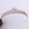 1pc bridal headdr diamd encrusted holiday runway crown wedding birthday leaves crystal crown hair bands hair accories I6sj#