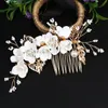rhineste Fr Wedding Hair Combs Crystal Bride Hairpin Headdr Prom Bridal Crown Elegant Headpiece Hair Jewelry Accory F9lO#