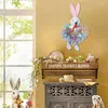 Decorative Flowers Easter Wreath Door Hanger Spring Party Decoration For Front Porch Wall