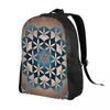 Backpack Flower of Life Wzór dla kobiet mężczyzn Waterproof School College Sacred Geometry Bag Bukagagagna