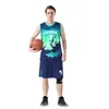 Custom Sublimation Summer Mesh Mens Basketball Shirt Youth Clothing Breathable Training Uniform Jersey Set 240318