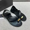 DIMANYU Womens beach sandals pullover 2024 slotted strap sandal flat roman cliptoe casual 240327
