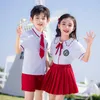 2024 new design children summer school uniform set kindergarten performance s british style kids school clothes sets o1KG#