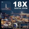 8K 64MP Video Kamera Kamera Kamera ile Ir Night Vision Vlogging Kamera 18x Zoom Wifi Dijital Dokunmatik Ekran Kamera 32G SD Kart 24GR EMOTEC ONTROLM ICROP