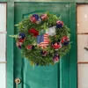 Fleurs décoratives, couronnes idylliques du 4 juillet, patriotique américain, faites à la main, grands arrangements floraux dans un Vase