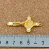 Smycken 30 st emalj Saint Benedict Medal Cross Crucifix Alloy Charm hängen för smycken tillverkning halsband diy accessorie 28,5*51mm