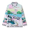 2024 Beach Tropical Rainforest Digital Printing Leisure Long Sleeve Mens Cardigan Designer Hawaii Casual Shirts