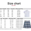 blauw geruit JK zoet Japans uniform tweedelige plooirok hipster uniformes estudiantes schooluniform dameskleding A4Pz#