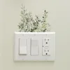 Fönsterklistermärken gröna självhäftande blad toalettlocket dekor badrum vägg klistermärke hem | badrum | Kontor