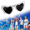 Sunglasses Pearl framed sunglasses for wedding parties used for brides adult carnival photography glass seaside parties heart-shaped sunglasses J240330