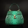 2023 New High End Noble Pyth Skin Shell Bag Retro Clássico Europeu e Americano Fi Elegante Marca de Luxo Bolsa Feminina p4vN #