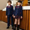 Ensemble de costume d'école d'étudiant de style anglais et uniforme de maternelle, vêtements d'école de printemps et d'automne, uniformes de classe d'automne pour enfants.R99y#