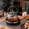 Glass Teapot Beam Kettle Household Electric Pottery Stove Tea Pot Cooking and Steaming Dual Purpose Tea Kettle Tea Infuser 240315