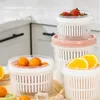 Storage Bottles Refrigerator Box Plastic Kitchen Organize Fresh-keeping Fridge Organizer Drain Basket Pantry