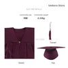 vuxen graduati klänning cap set zip closure universitet akademisk graduati klänning robe mortarboard cap examenuati klänning robe 47fg#