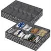 Cuillères sous le lit boîte de rangement de chaussures organisateur de tiroir pour pliable 12 paires de chaussures gris