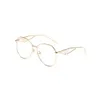 Modedesigner metall ram solglasögon klassiska glasögonglasögon utomhus strand solglasögon för man kvinna valfri triangulär signatur 6 färger