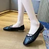 Casual Shoes 2024 Women's Autumn Single Head Shallow Mouth Flat Elastic Set Foot Mary Jane