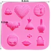 Stampi da forno F1116 Borsa fai da te/Gonna/A forma di amore 1 pz Gioielli in resina UV Stampo in silicone Expoxy Fare Decorare artigianato