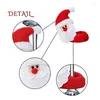 Wine Glasses 6Pcs Christmas Glass Decor Santa-Claus Moose-Snowman Drink Markers Kit For Holiday Party