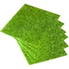 Mini tapis de fausse pelouse en Pvc, 6 pièces, fleurs décoratives, petite literie résistante à l'usure, tapis d'aménagement paysager, fourniture d'accessoires à créer soi-même