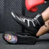 ブーツボクシングスポーツシューズ女性の足の保護靴男性用ハイトップ通気性レスリングシューズプロフェッショナルトレーニングシューズ