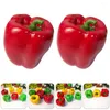 Декоративные цветы, искусственные фрукты для украшения, реалистичный болгарский перец, зеленый красочный искусственный перец