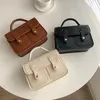 Borsa da donna vintage piccola borsa a tracolla femminile in pelle pu da donna Totes ragazza borse menger bolsas femininas cartelle marroni b6QS #