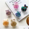 Clamps 2023 New Cute 3.7Cm Small Rabbit Bunny Acetate Hair Claw Clips Lovely Bangs Side Clip Accessories For Drop Delivery Dhgarden Dhlec