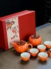 Teaware Sets Creative Modern Teapot Set Ceramic Desing Chinese Wedding Tea Gift Cute Pottery Jug Tetera Japonesa Ceremony AA50CH