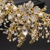 Luxury Fabriqué à la main Baroque Rhinest Crystal Mariage de mariage Couronne Bridal Hair Accory Queen Party Crowns for Wedding Pageant i5f4 #