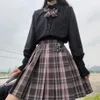 Schoolmeisje Uniform Geplooide Rokken Japanse Schooluniform Hoge Taille A-lijn Geruite Rok Sexy JK Uniformen Voor Vrouw Volledige Set XXL q4A6 #