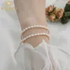 ASHIQI Echte natuurlijke zoetwaterparel armband 925 zilveren kraal elastisch touw sieraden mode vrouwen 240319