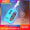 Authentieke ATVS Puff16K Puff16000Bar Wegwerp VAPE Oplaadbaar met intelligente display Pod 750mAh vooraf gevulde 18ml Desechable 16Kpuff Vapes Pen