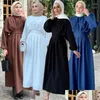 Etnische kleding Abaya Turkije Elegant gewaad Bescheiden islamitische vrouwenkleding Dubai Feestjurken Ramadan Eid Moslimjurk Mode Marokko Dro Otzuu