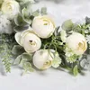 Fermagli per capelli Barrettes Moda Donna Lady Ragazze Ghirlanda di fiori bianchi Tiara Fascia Ghirlande floreali Accessori per capelli Accessori per la sposa Dr Otmor