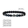 Strand Facted Tiger Eye Hematite Bracelets Men Natural Stone Beads Lose Weight For Women Health Protection Jewelry Pulsera