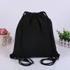 Drawstring 35x40cm Custom Canvas Backpack Bag Wholesale