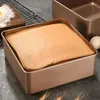 Moldes de cozimento Molde de bolo quadrado de ouro espessamento antiaderente bandeja antiga panelas profundas molde de pão de churrasco
