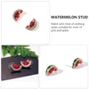 Stud Earrings 2 Pairs Decorative Watermelon Studs Rhinestone