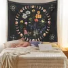 Tapestries Tapestry Hanging Moon Phase Celestial Botanical Wall Floral Hippie Carpet Dorm Decor Starry Sky