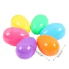 Party Decoration Colorful Easter Eggs Set Of 12 Egg For Shell Plastic Filling Chicken Cover Children DIY Handmade Festival Crafts
