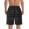 Herenshorts Badpakken Tribal Print Gym Zomer Zwart-wit Mode Strand Mannen Aangepaste DIY Surfen Sneldrogende zwembroek