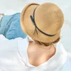 FS Bonnet de paille français pour femmes, chapeaux de soleil victoriens, sangle de menton pliable, accessoires d'été, chapeau seau Fedoras pour la plage 240325