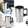 Water Bottles 1pc Stainless Car Heated Smart Mugs With Temperature Control Electric Cups 12V Kettle Coffee Tea Milk 450ml