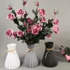 Vases Plastic European Aimulation-Ceramic Flower Vase Wedding Home Decorations Rattan-Like Unbreakable Simplicity